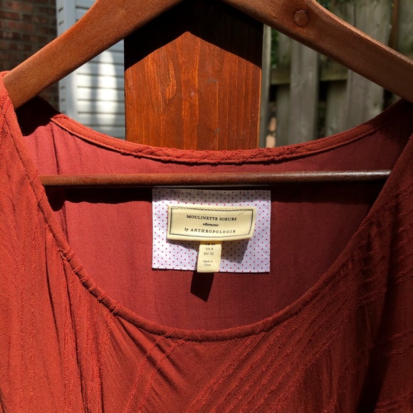 ‘Anthropologie’ Burnt Orange Dress - Picture 2 of 3